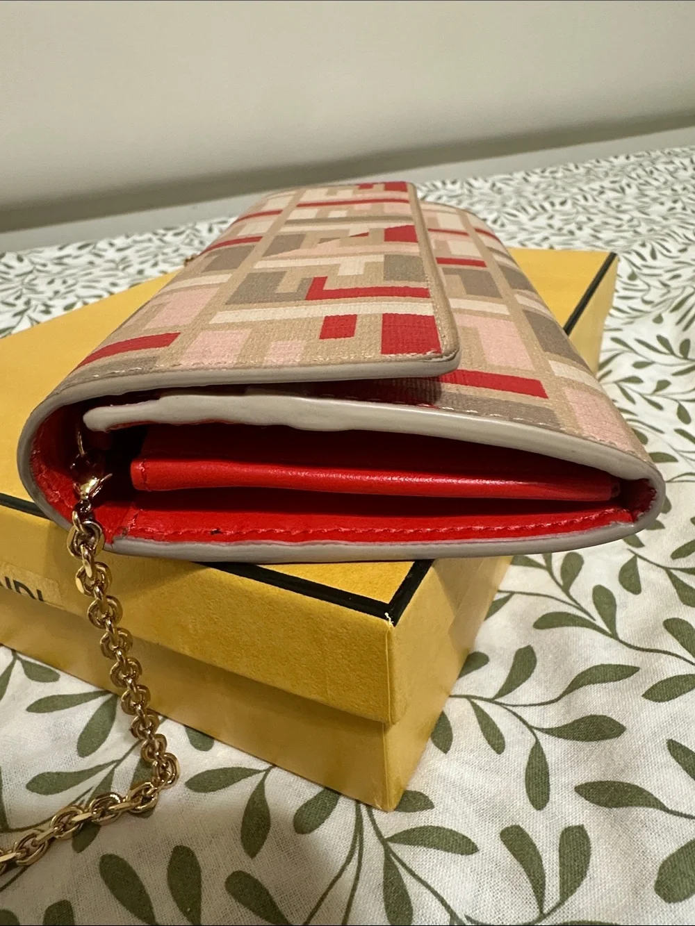Fendi Coated Canvas/PVC Wallet on Chain - Picture 5 of 15